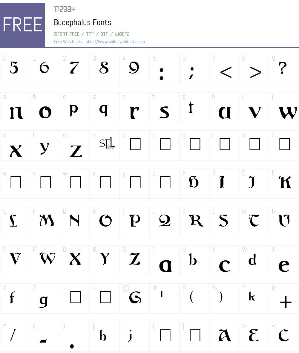 Bucephalus Altsys Metamorphosis:5/9/93 Fonts Free Download ...