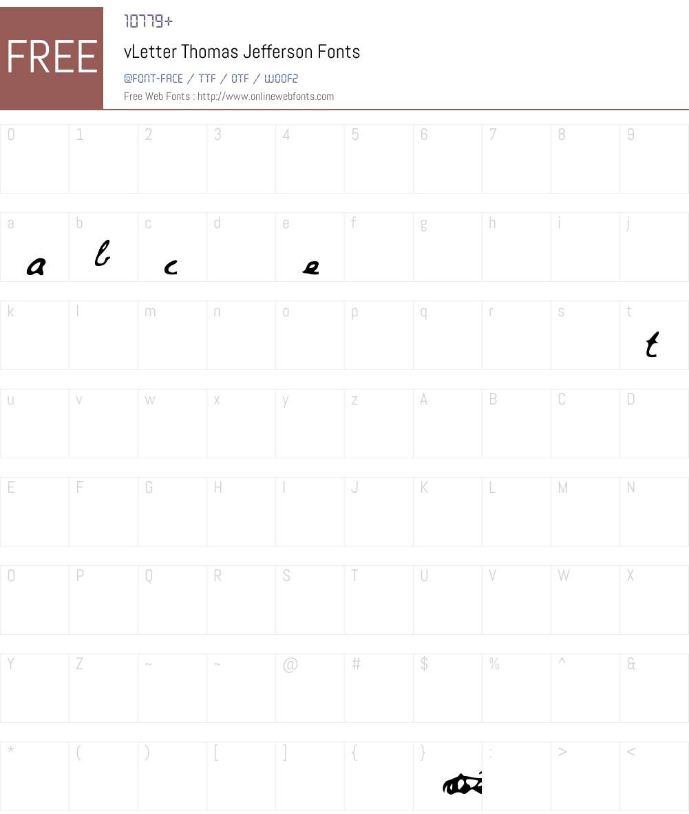 vLetter Thomas Jefferson Font Screenshots