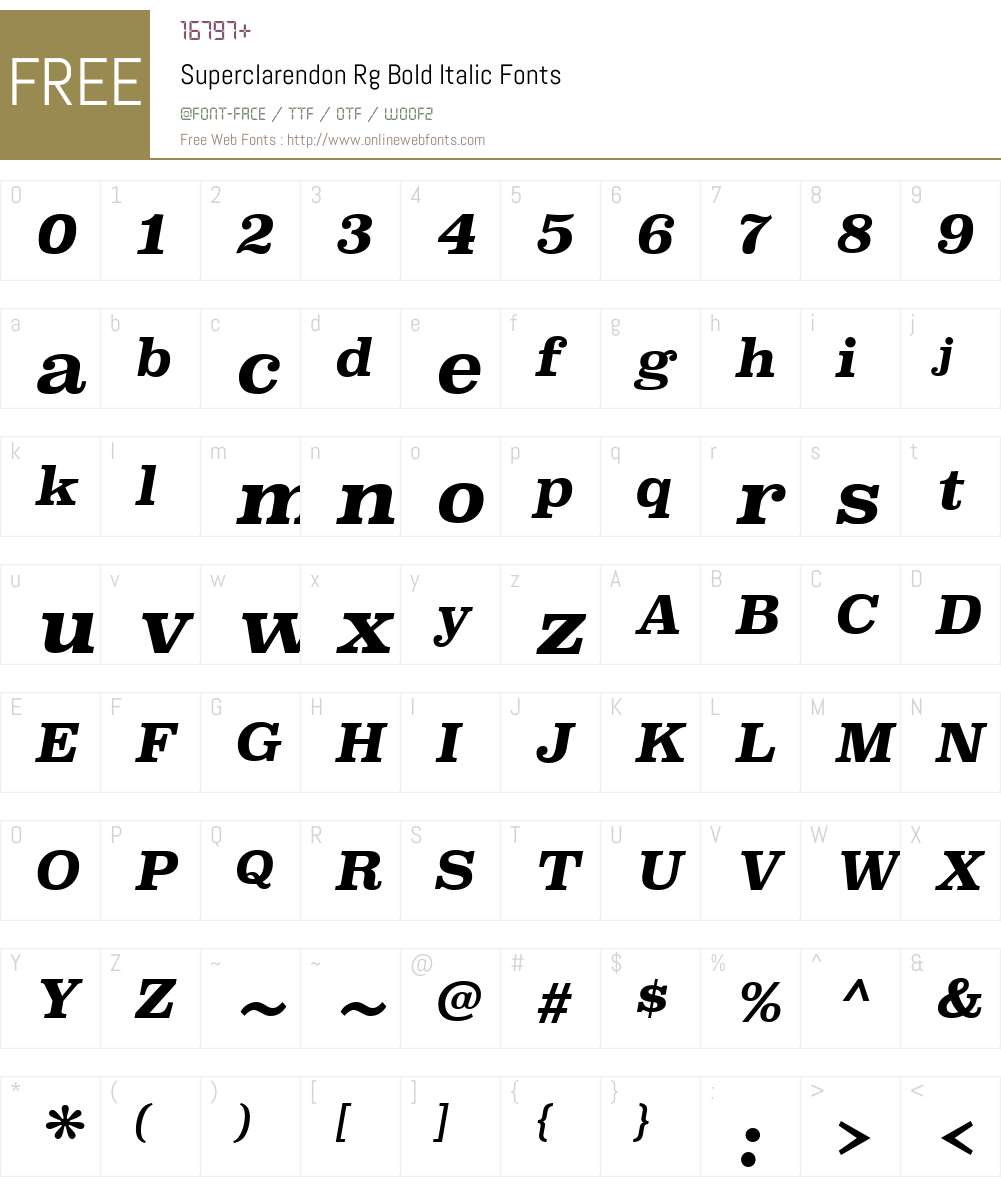 Superclarendon Font Screenshots
