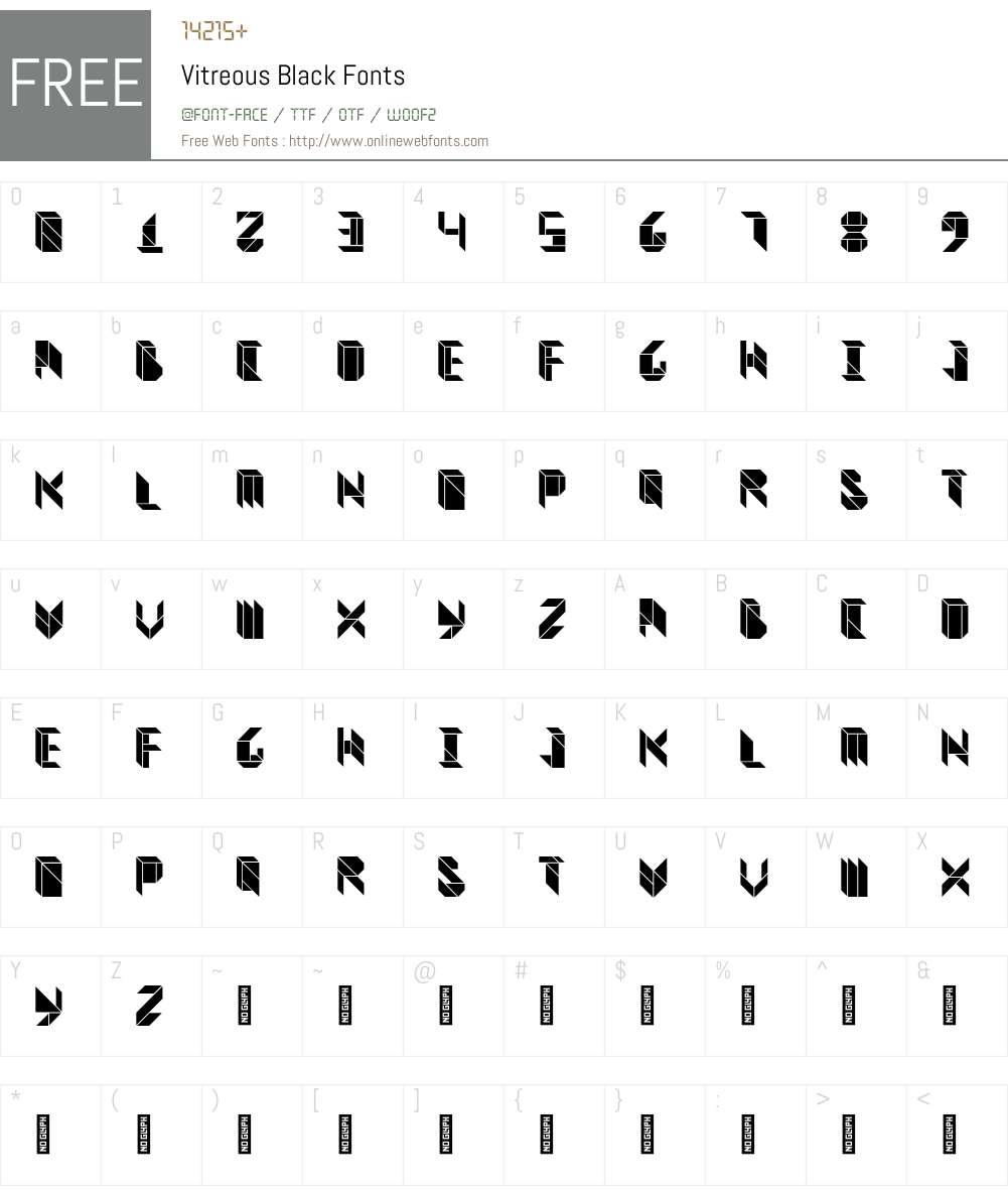 Vitreous Font Screenshots