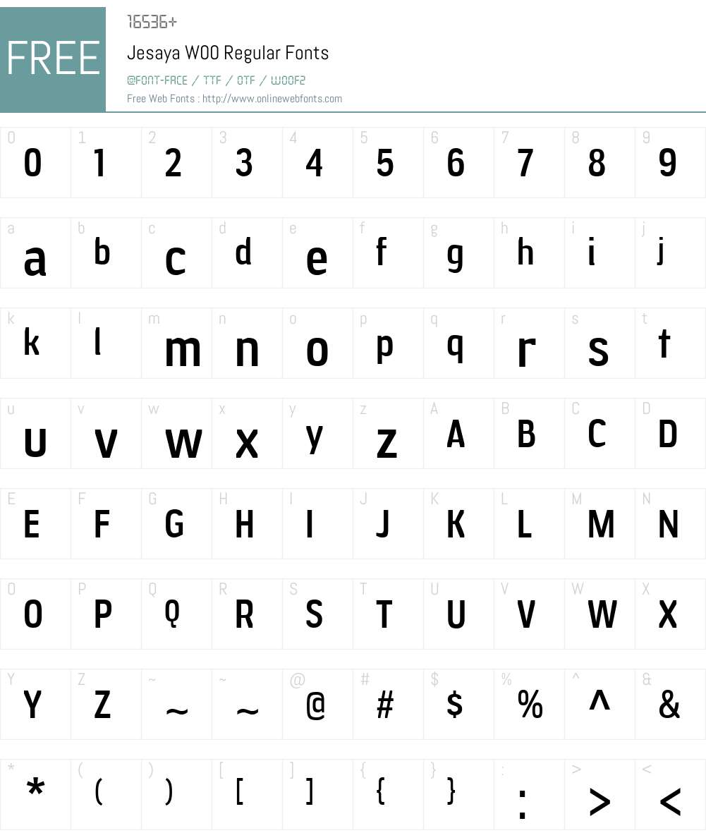 JesayaW00-Regular Font Screenshots