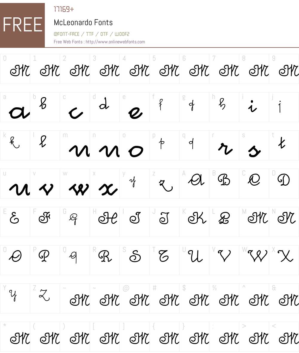 McLeonardo Font Screenshots