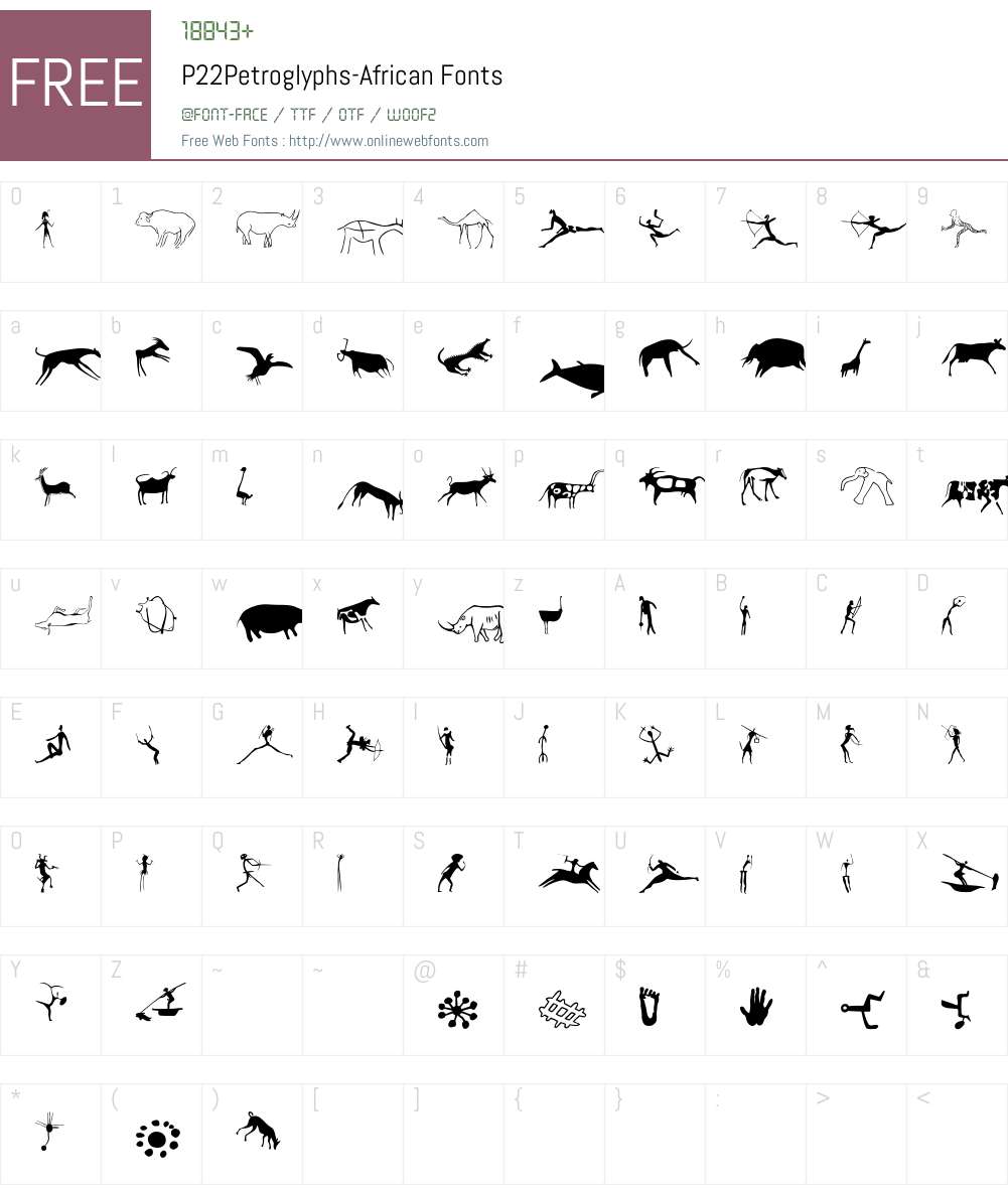 P22Petroglyphs Font Screenshots