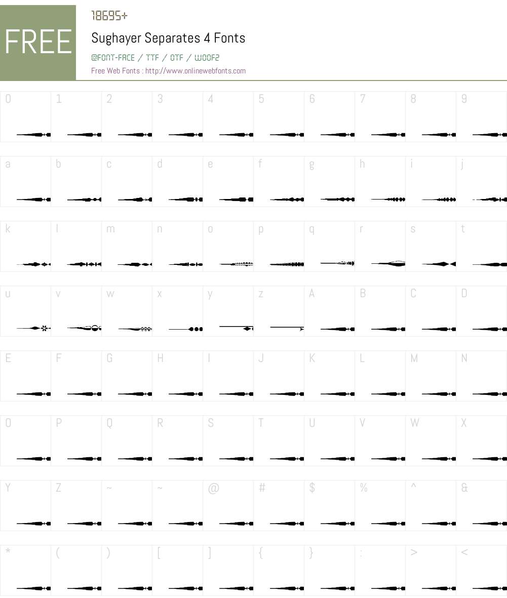 Sughayer Separates 4 Font Screenshots