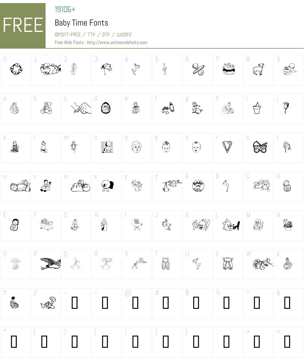 Baby Time Font Screenshots