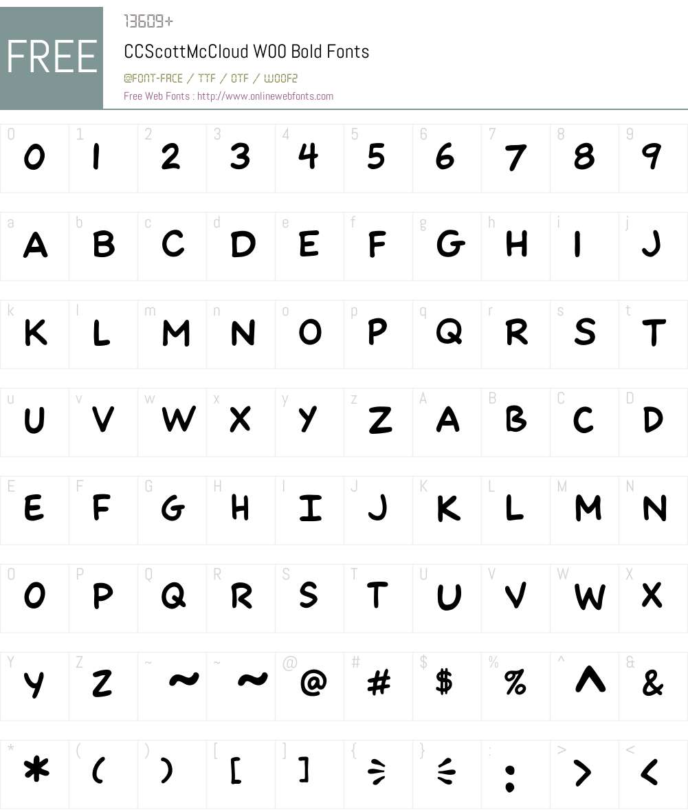 CCScottMcCloudW00-Bold Font Screenshots