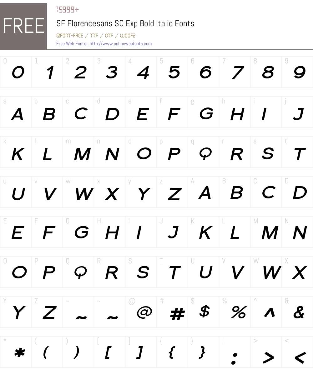 SF Florencesans SC Exp Font Screenshots