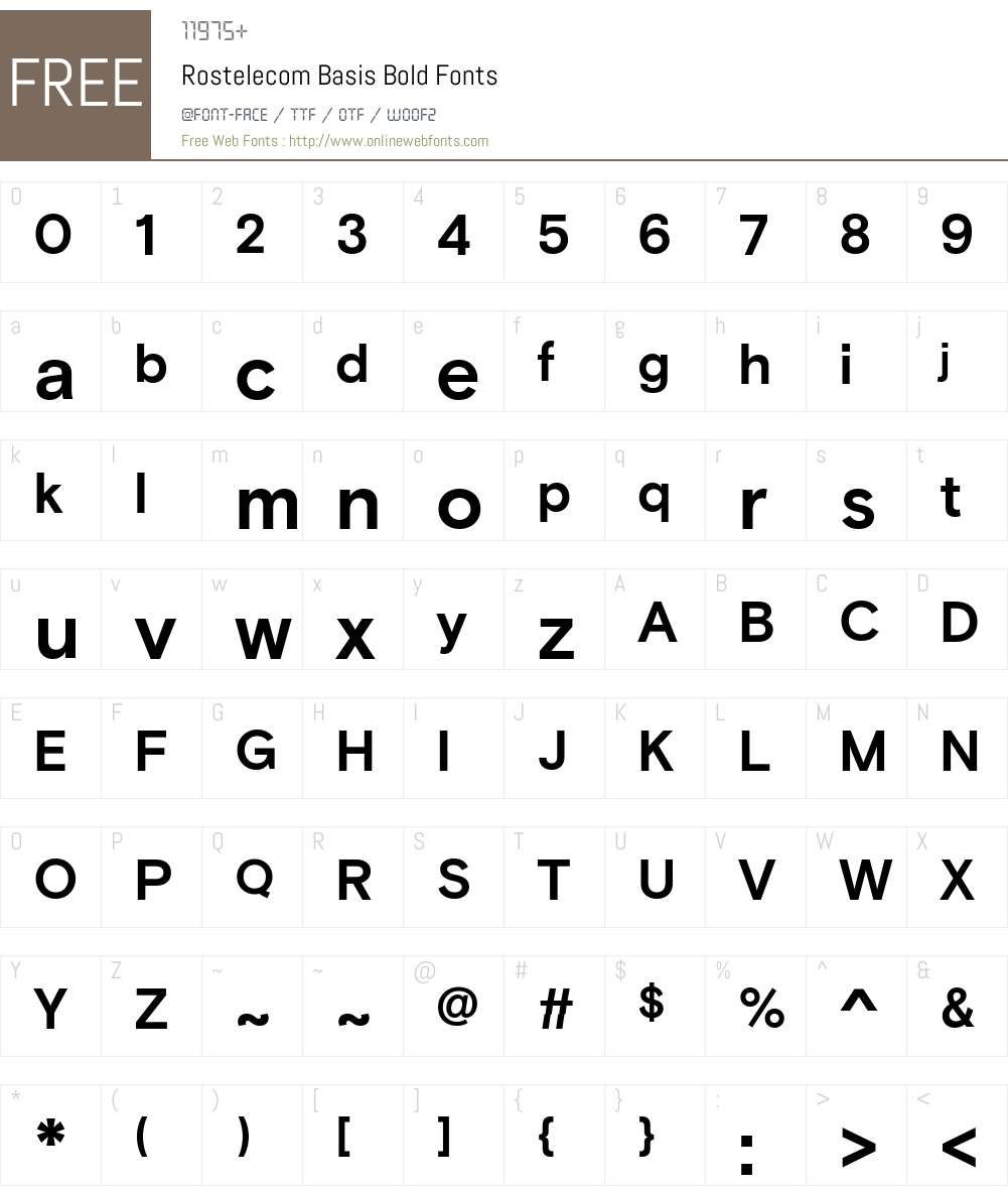 Rostelecom Basis Font Screenshots