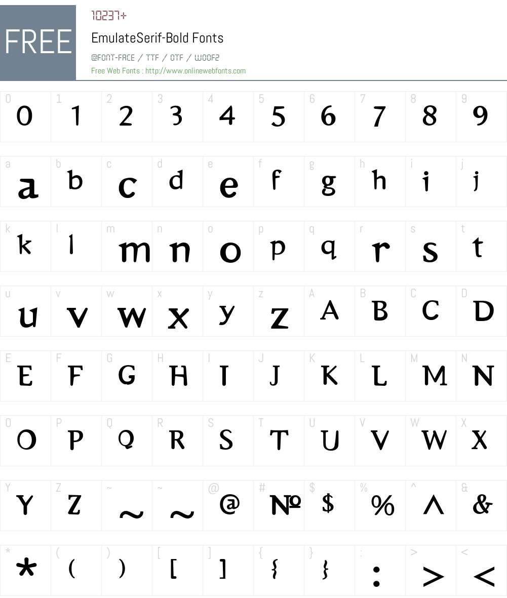 Emulate Font Screenshots