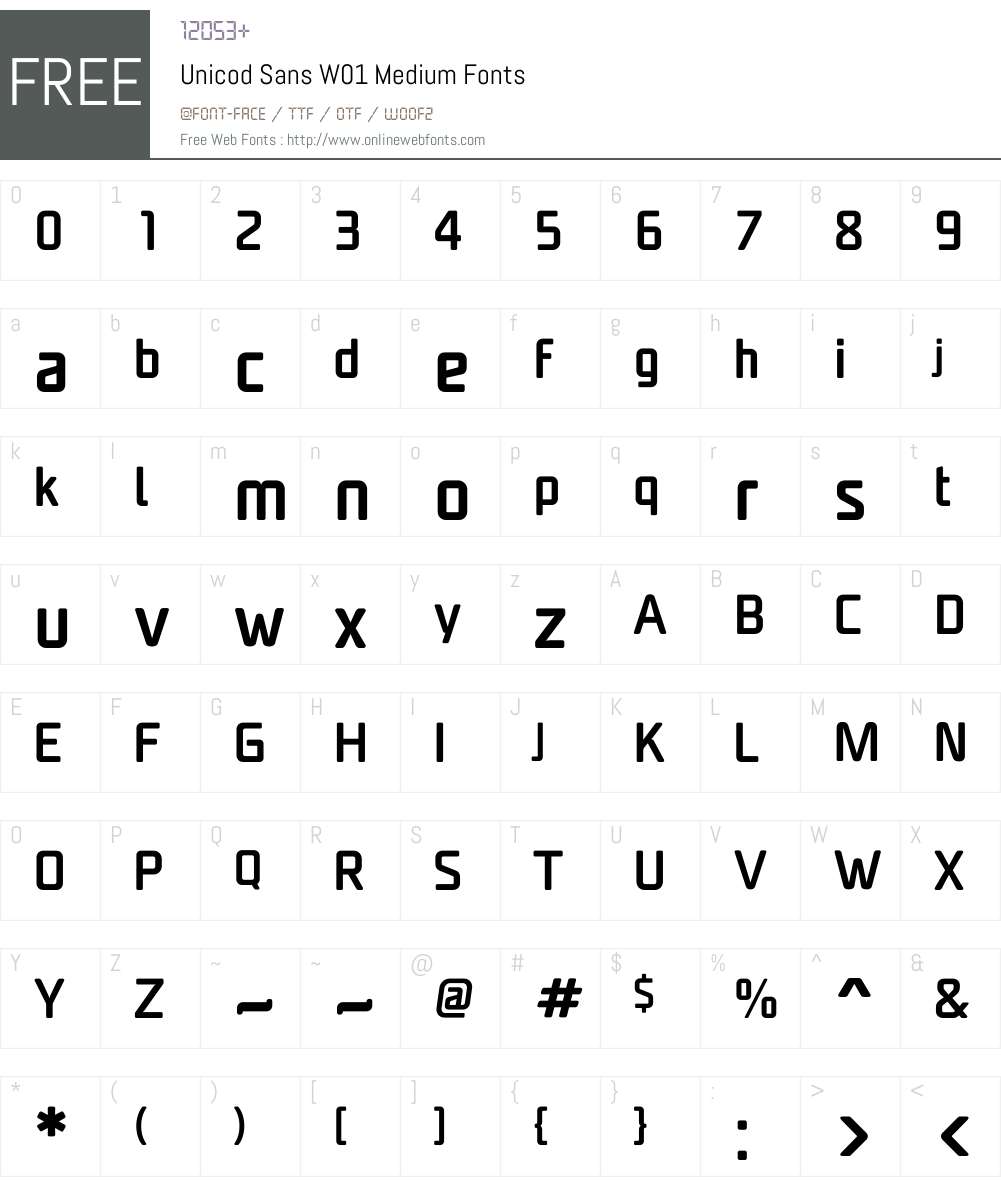 UnicodSansW01-Medium Font Screenshots