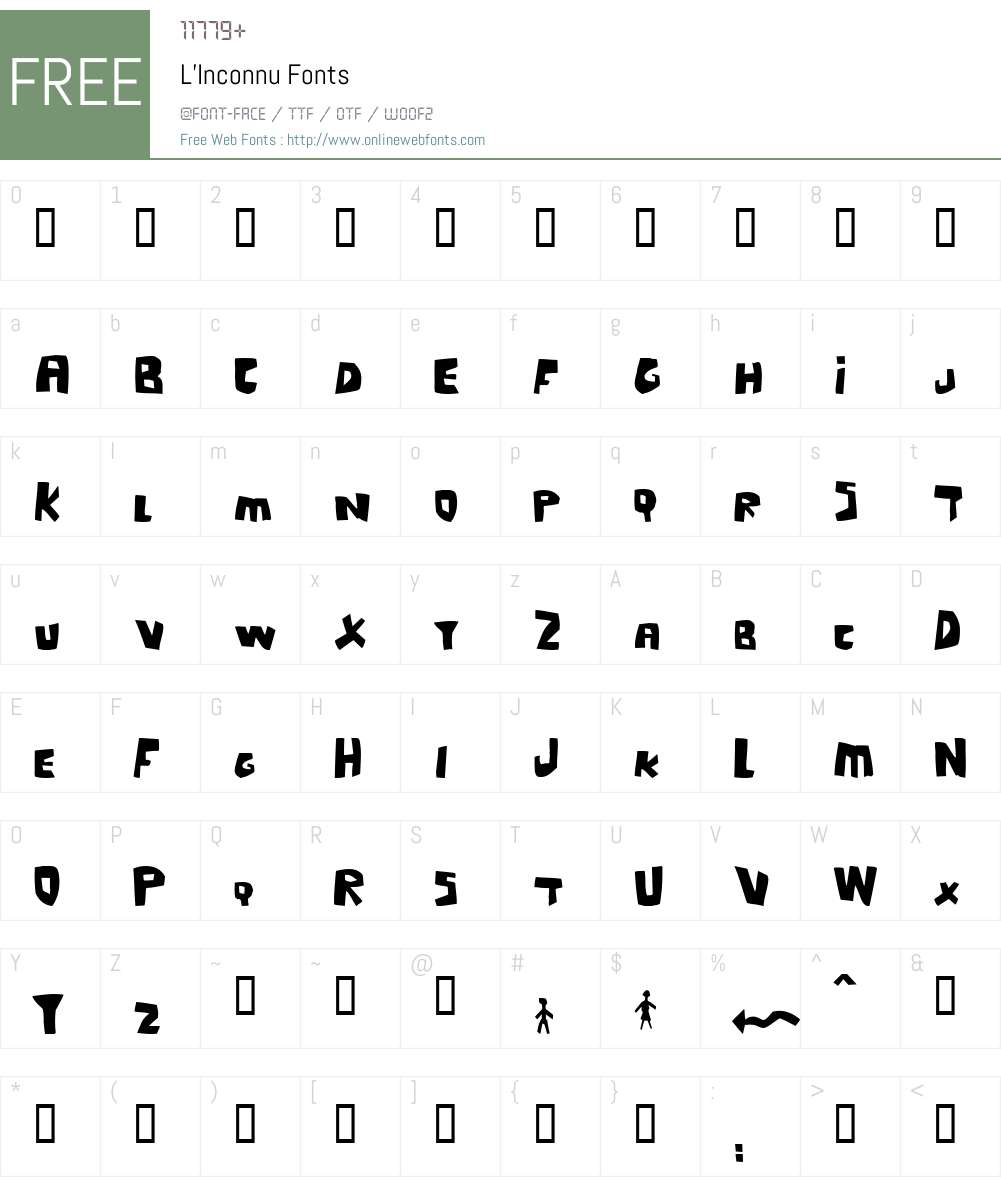 L'Inconnu Font Screenshots