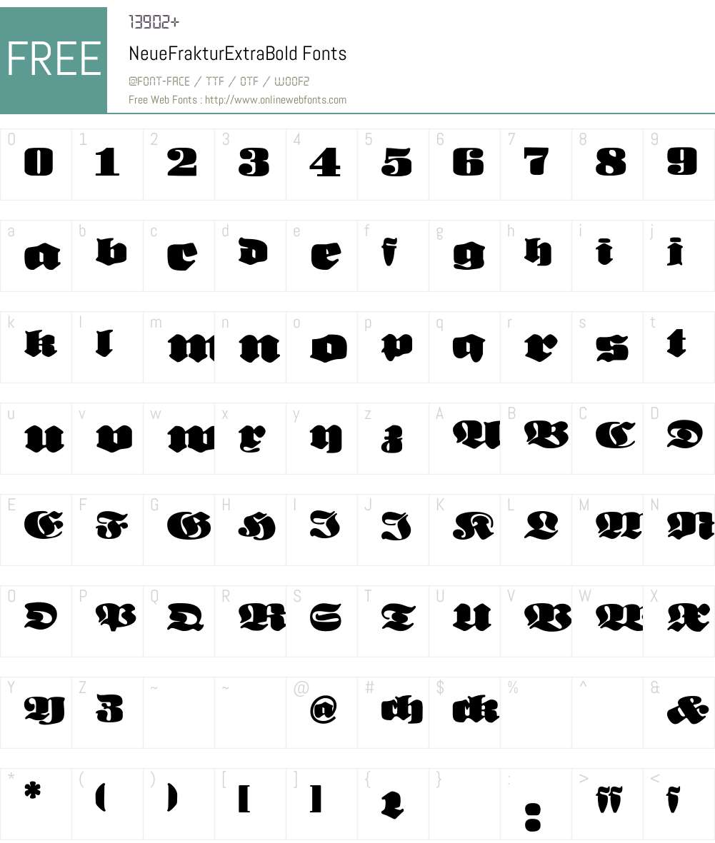 NeueFrakturExtraBold Font Screenshots