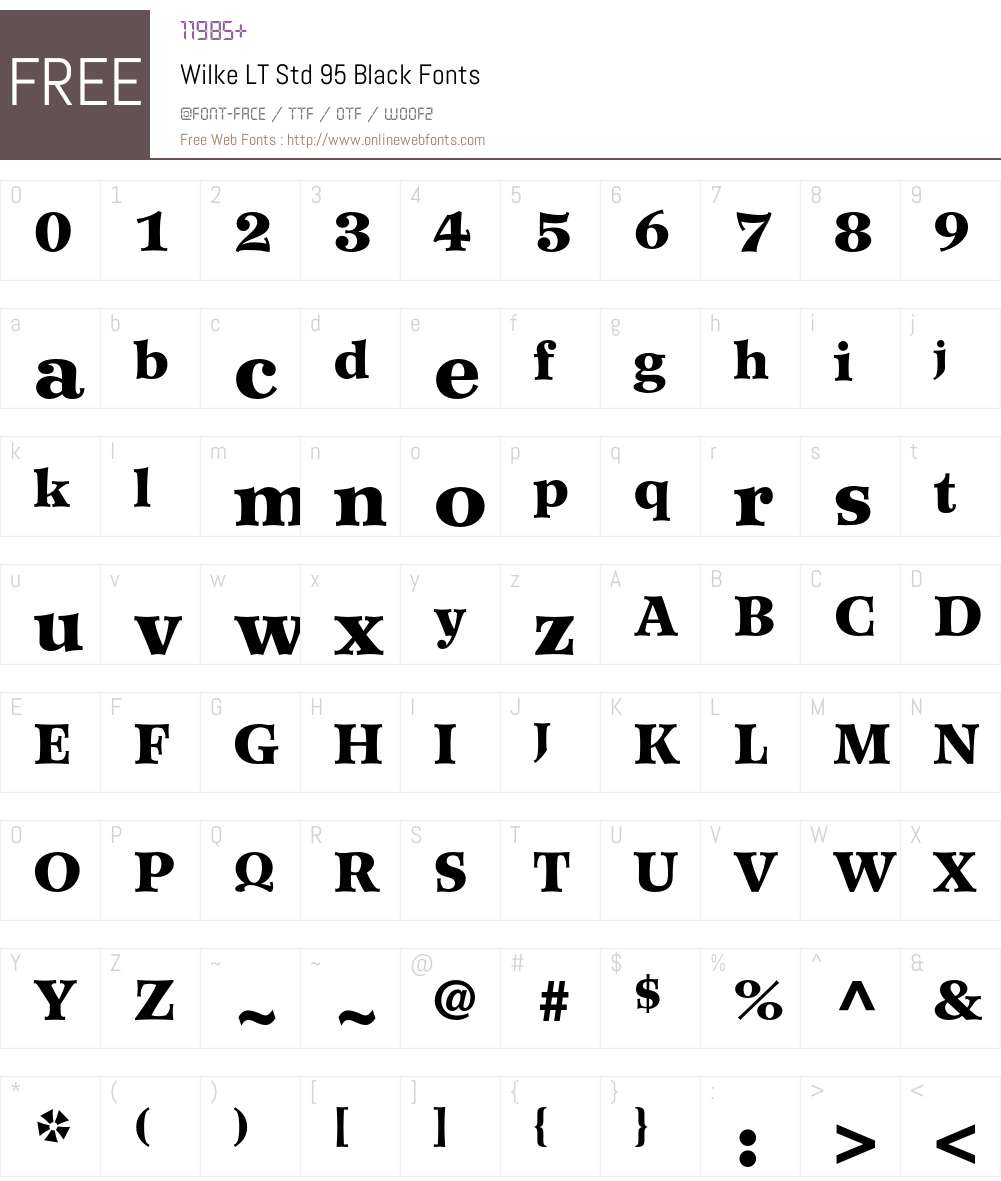 Wilke LT Std Font Screenshots