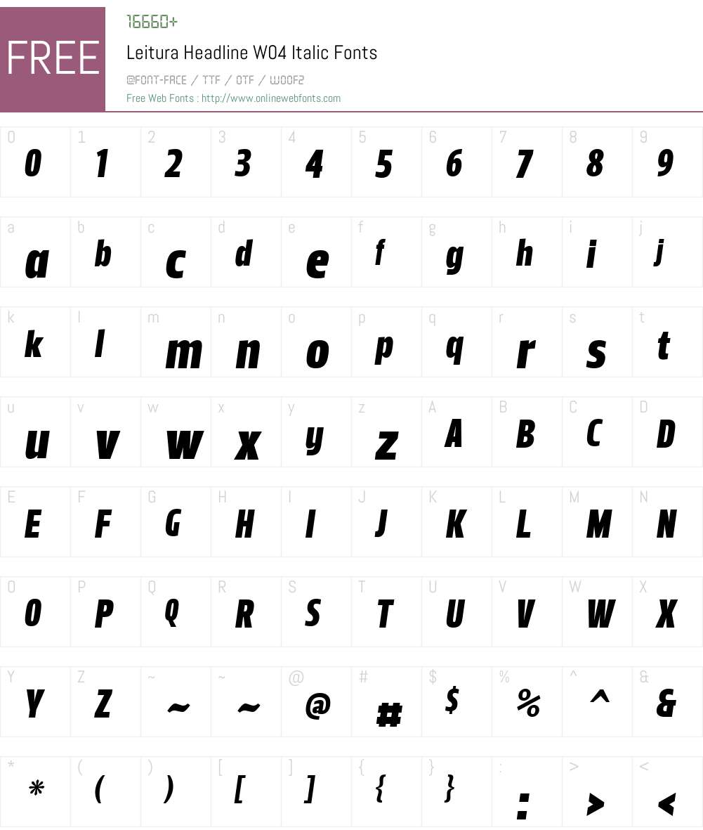 Leitura Headline Font Screenshots