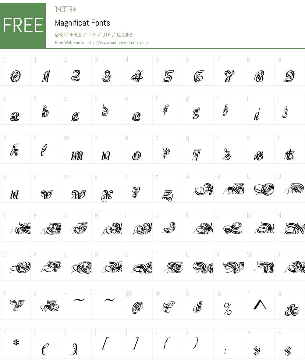 Magnificat Font Screenshots