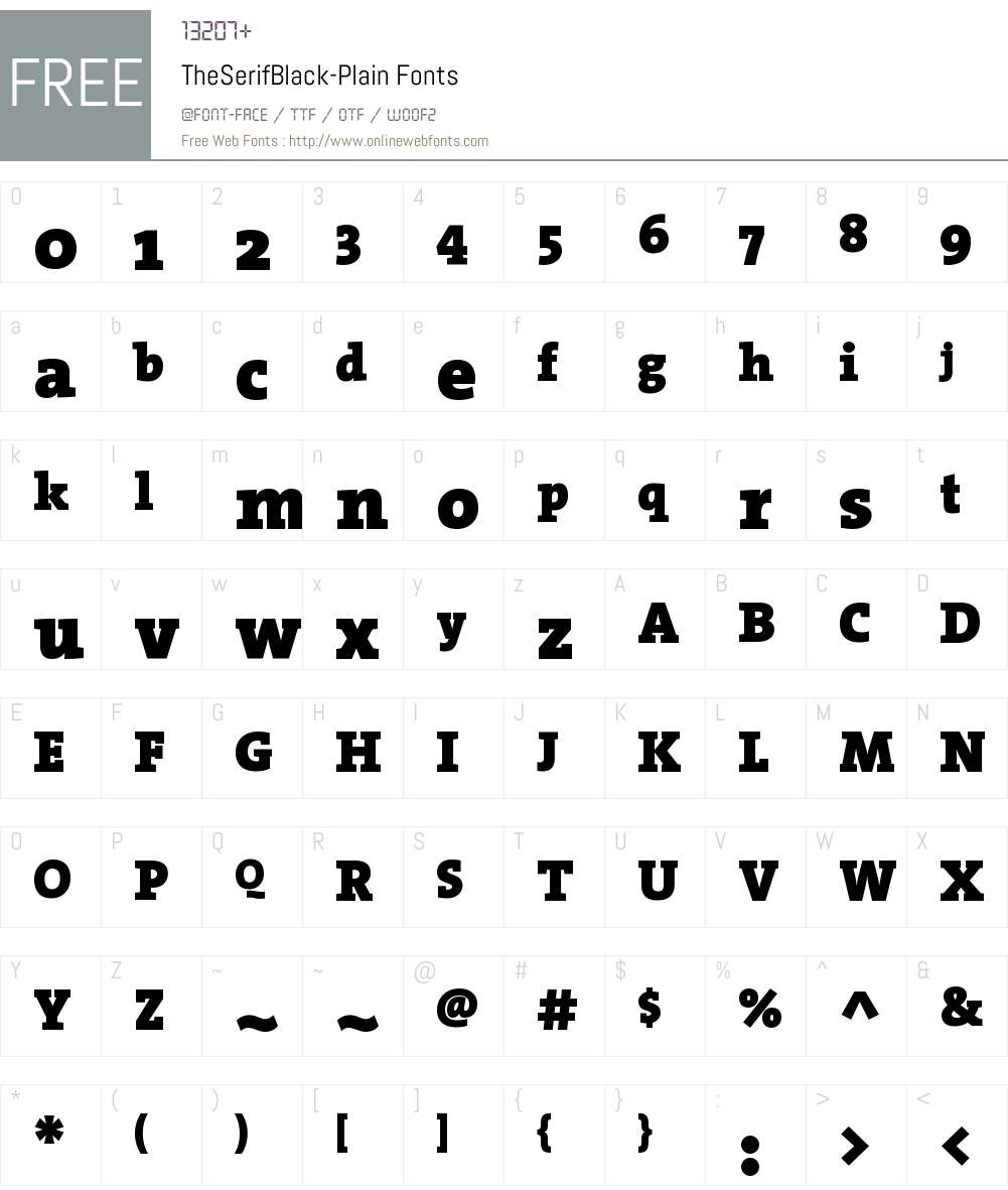 The Serif Black- Font Screenshots