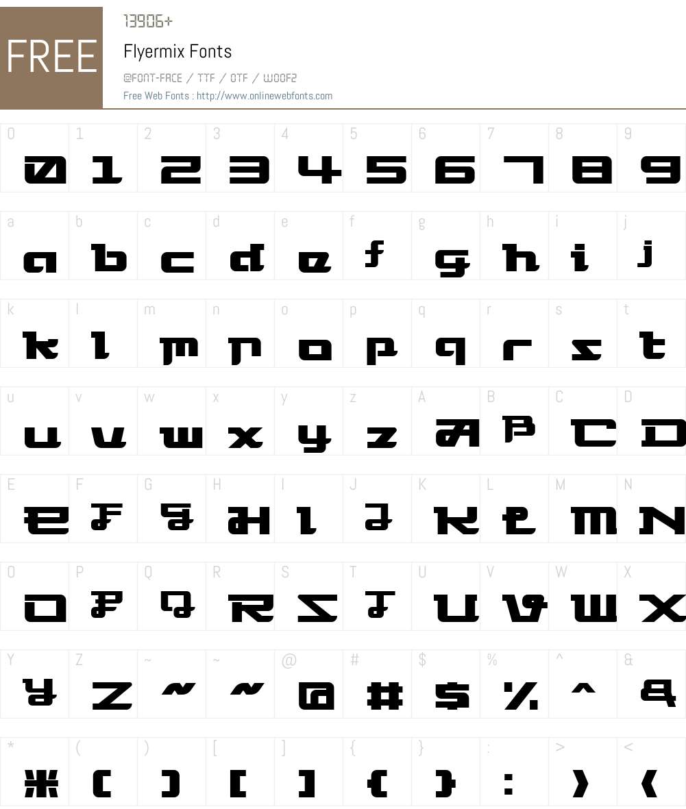 Flyermix Font Screenshots