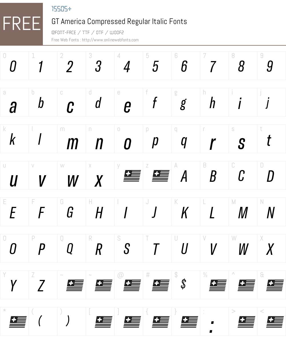 GT America Compressed Font Screenshots