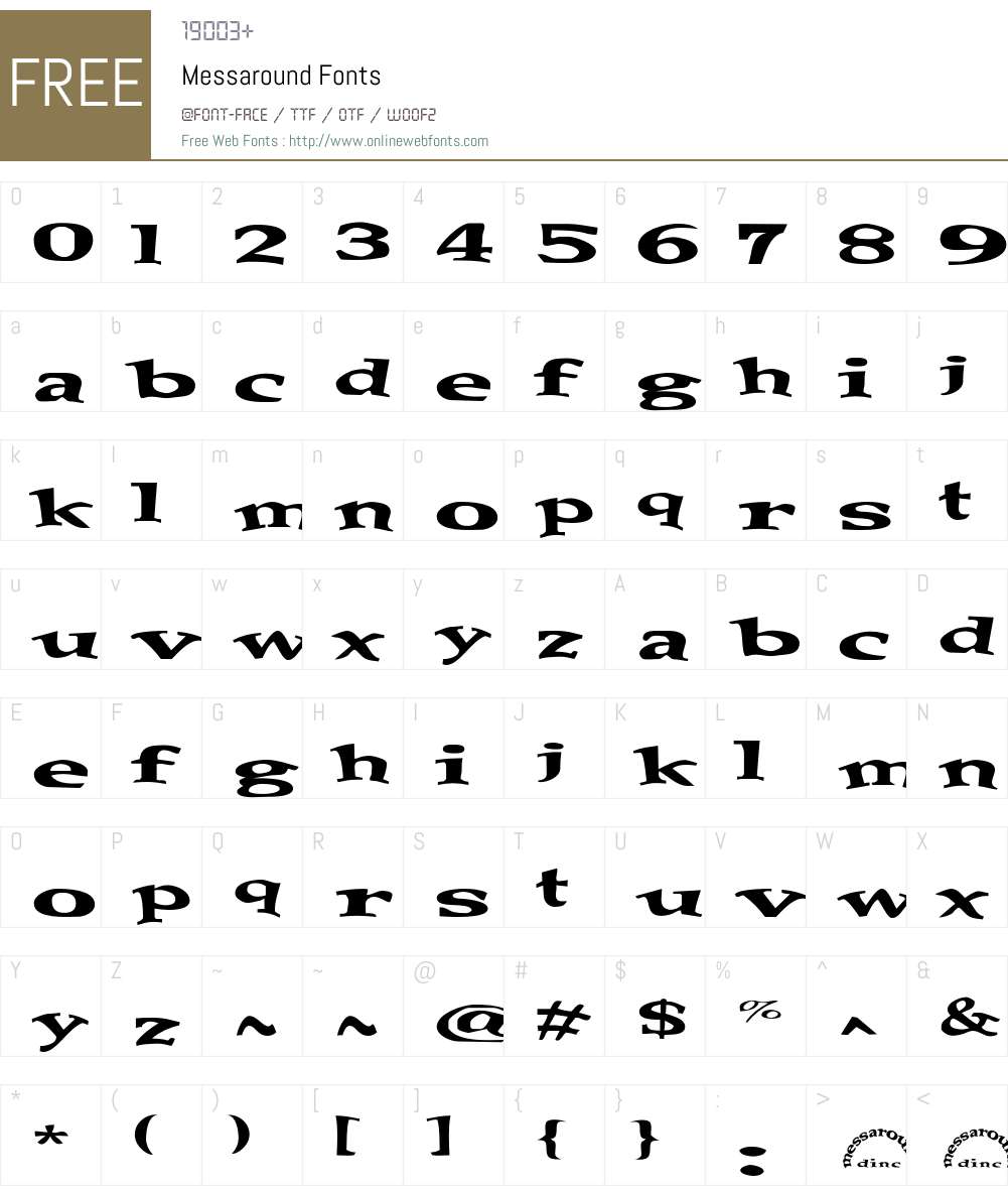 Messaround Font Screenshots