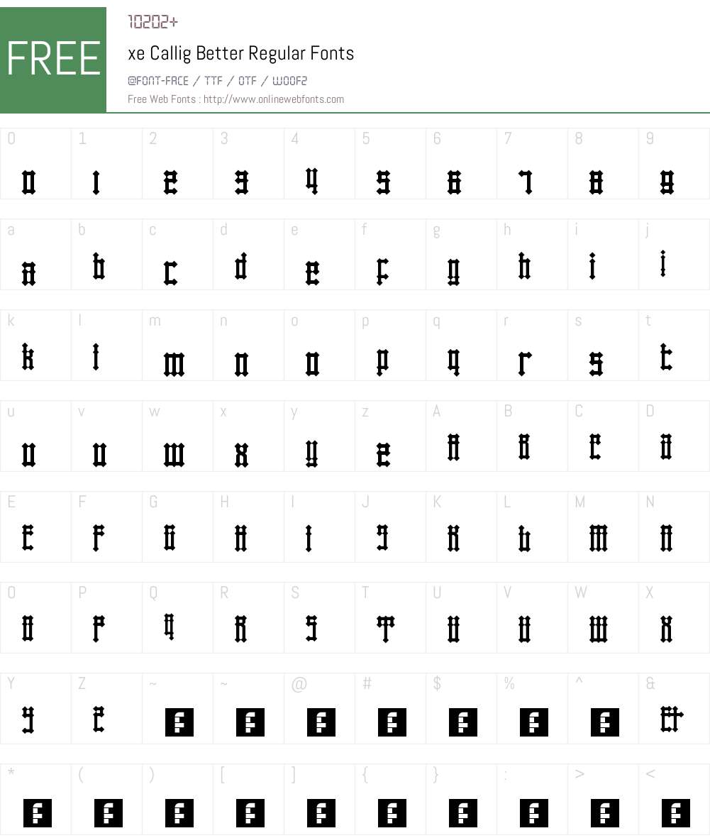 xe Callig Better Font Screenshots
