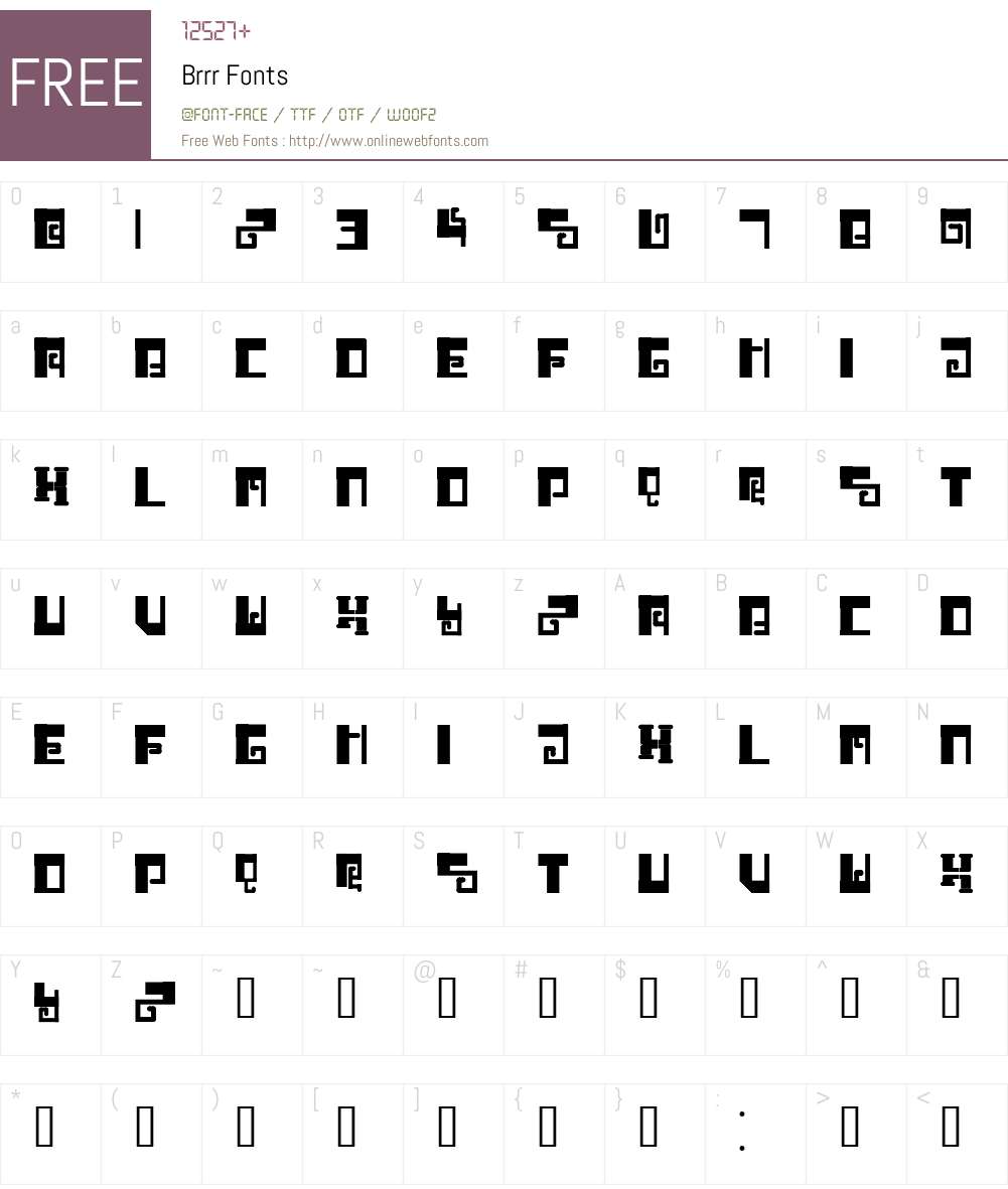 Brrr Font Screenshots