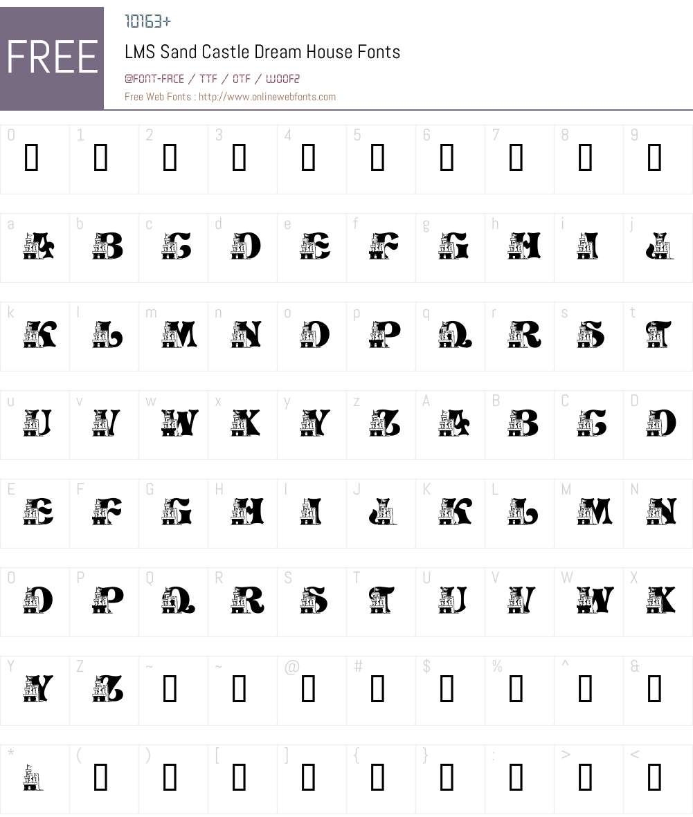 LMS Sand Castle Dream House Font Screenshots