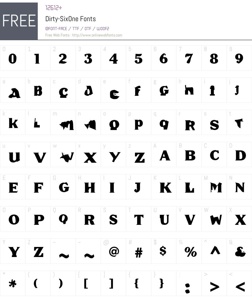 Dirty Font Screenshots