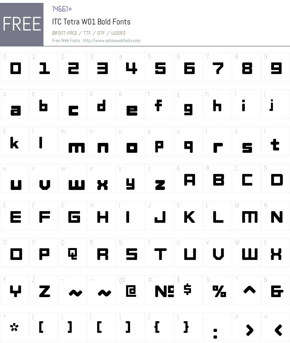 ITCTetraW01-Bold Font Screenshots