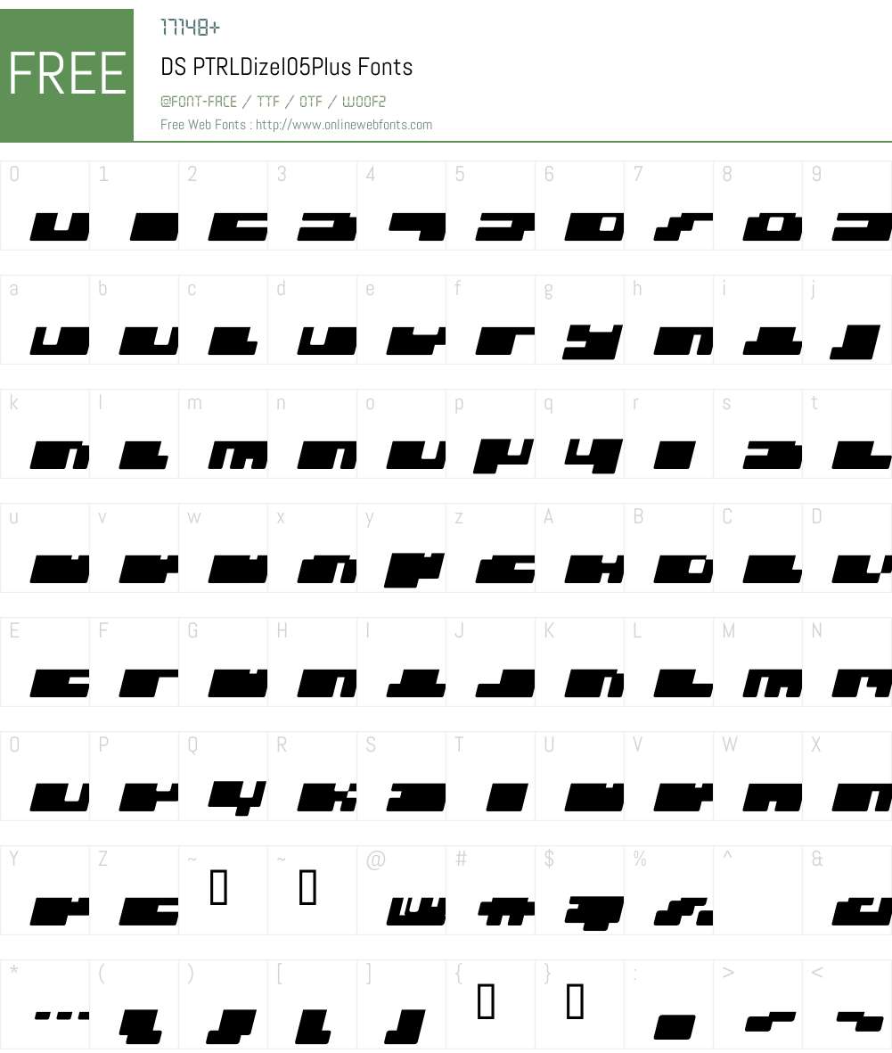 DS PTRLDizel05Plus Font Screenshots