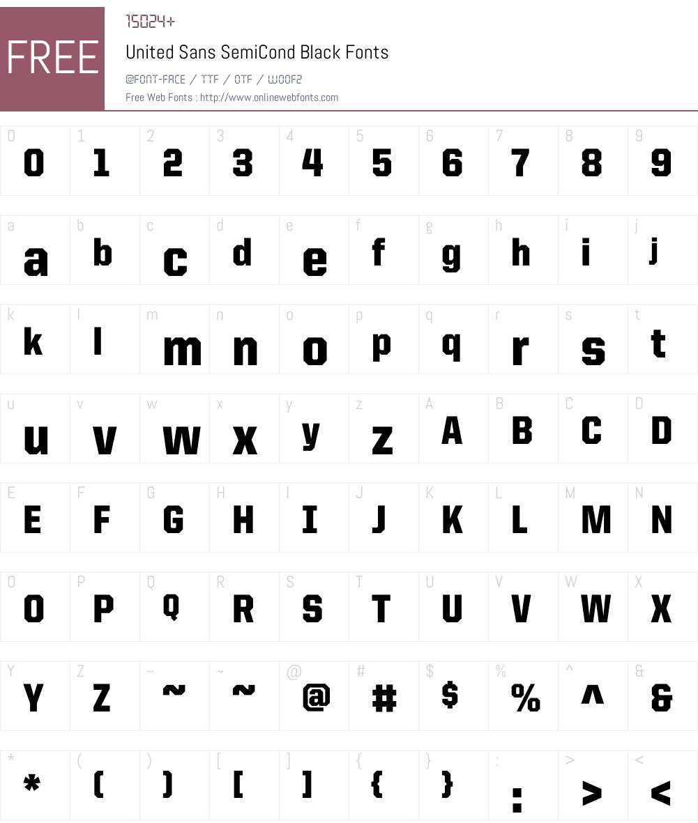 United Sans SemiCond Font Screenshots