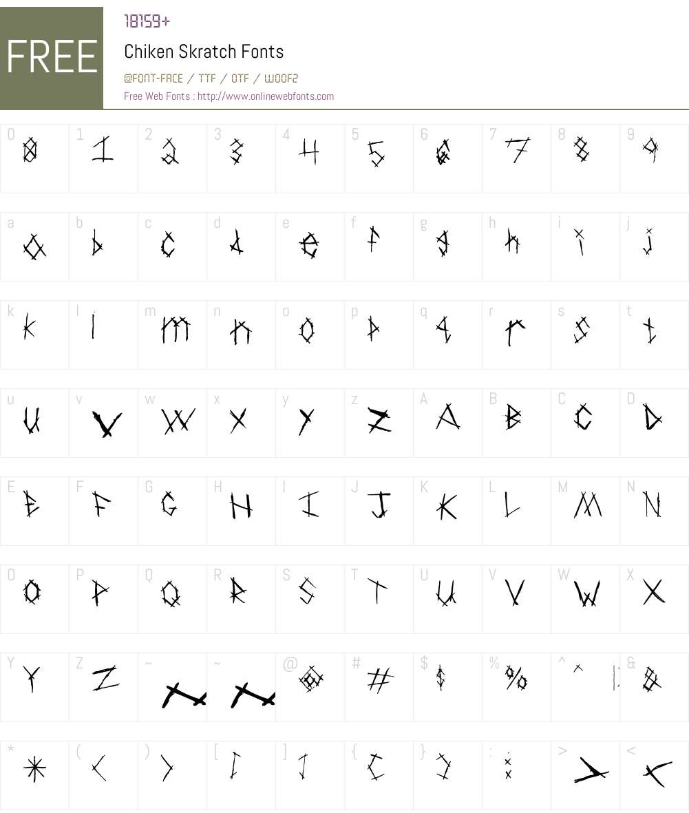 Chiken Skratch Font Screenshots