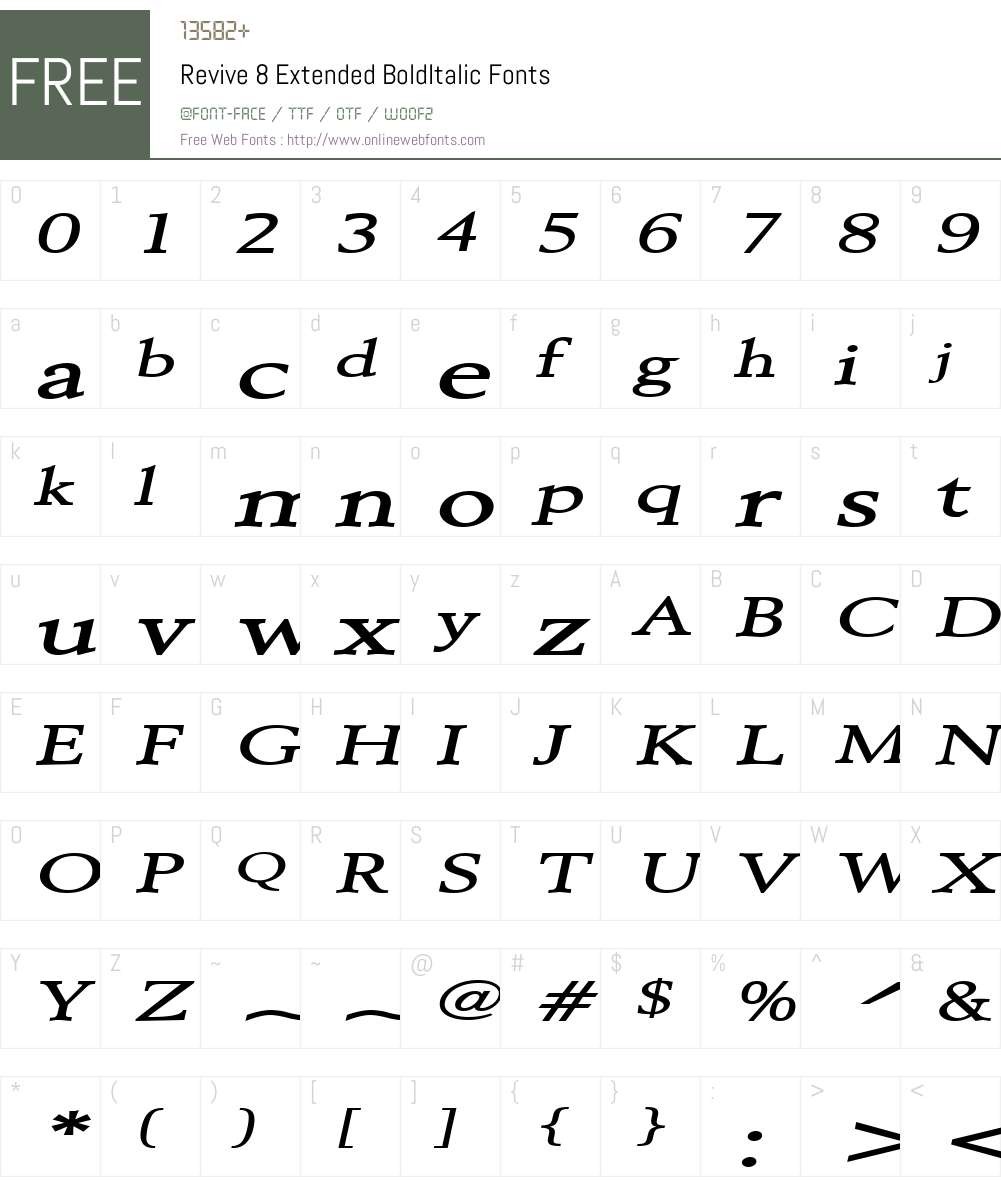 Revive 8 Extended Font Screenshots