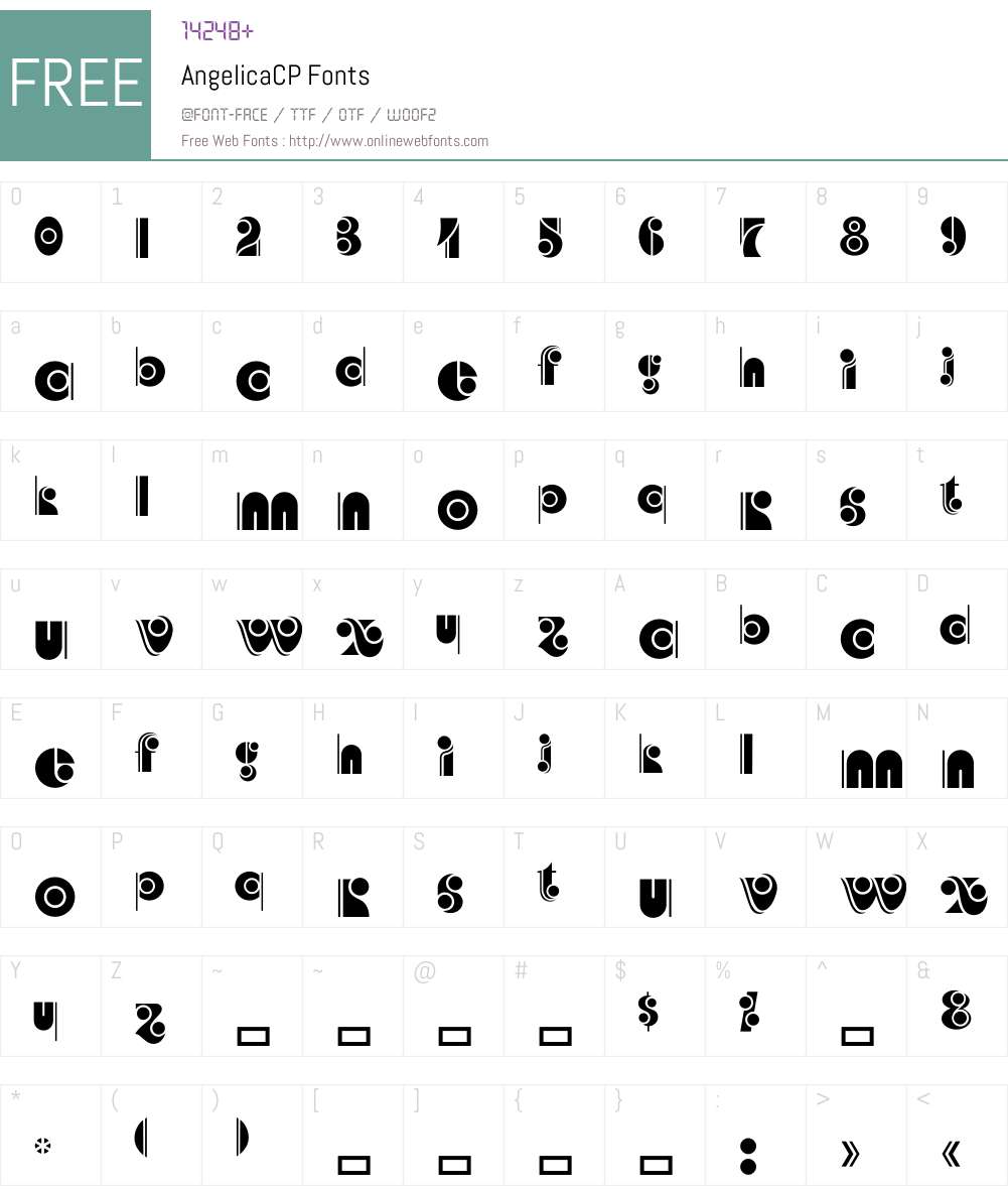 AngelicaCP Font Screenshots