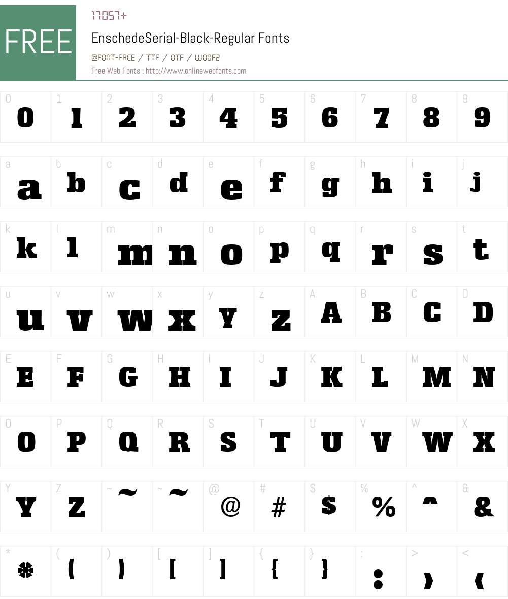 EnschedeSerial-Black Font Screenshots