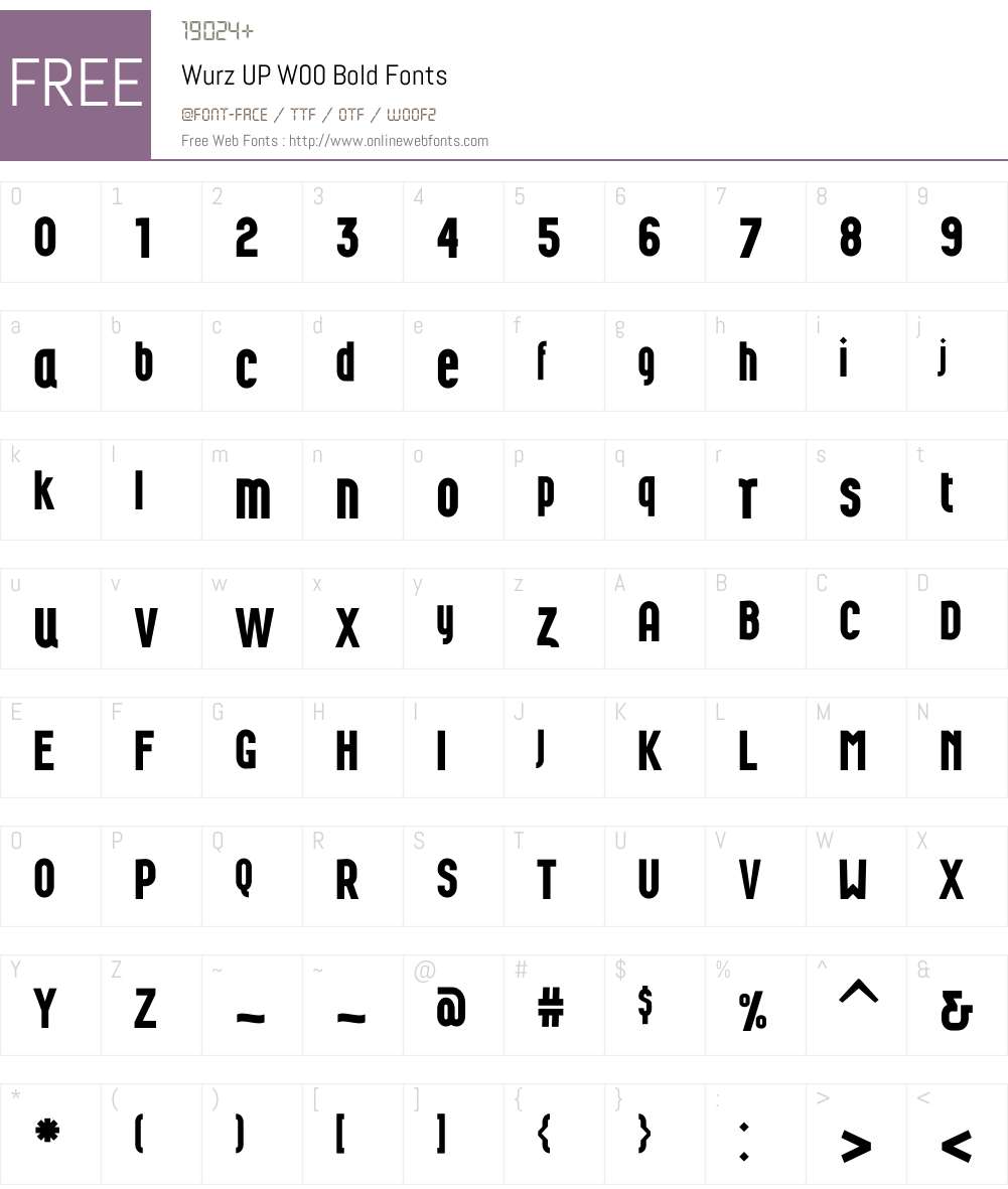 Wurz Font Screenshots