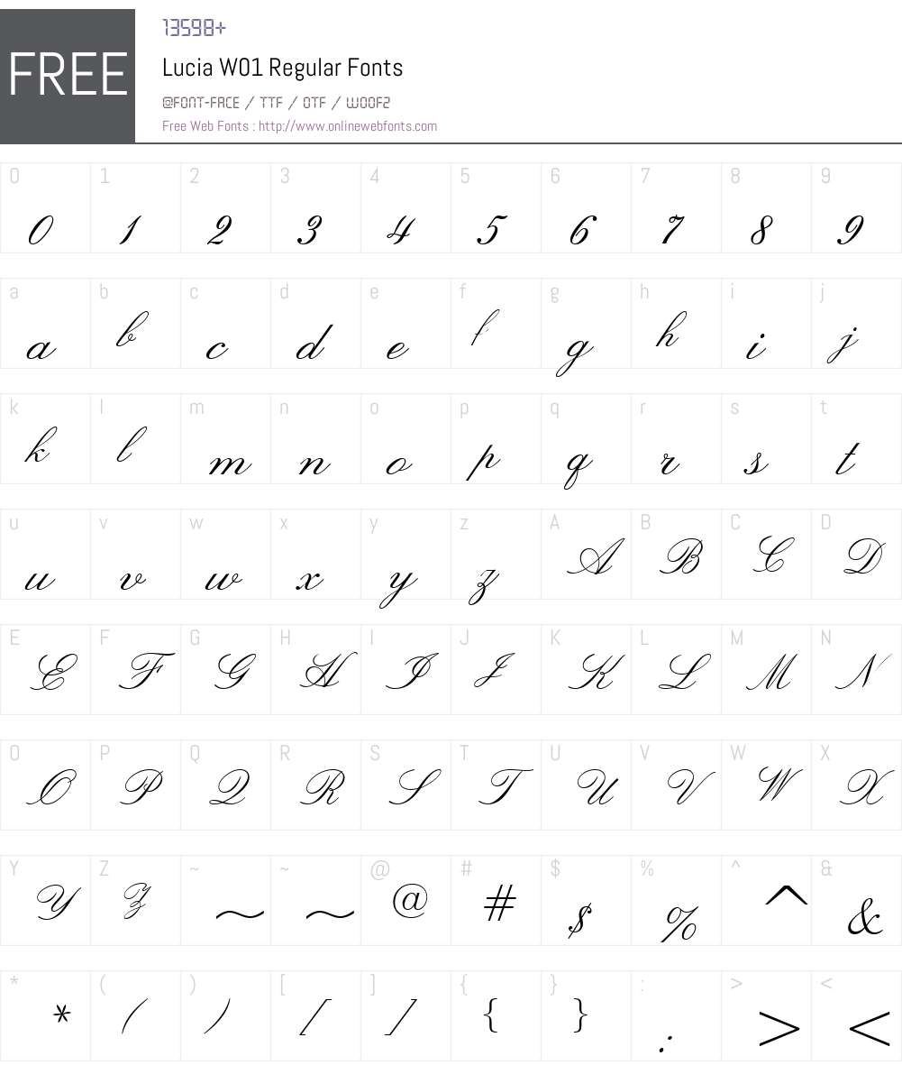 Lucia Font Screenshots