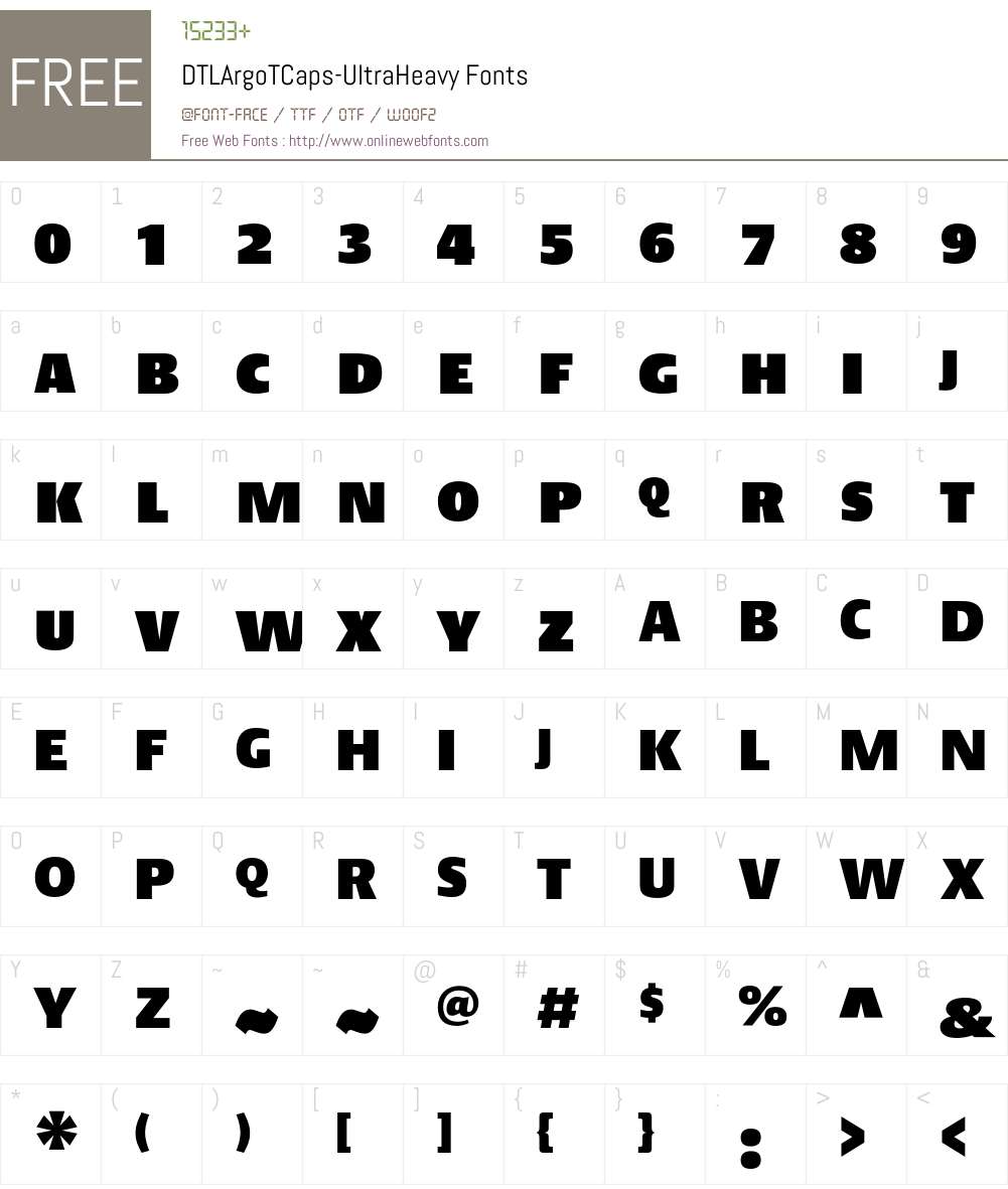 DTLArgoTCaps Font Screenshots