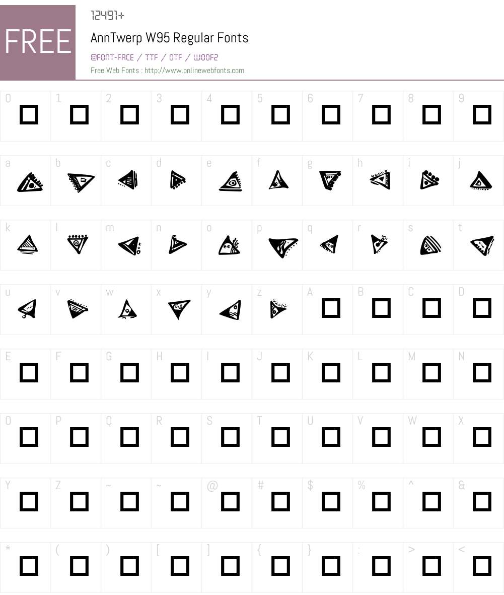 AnnTwerp Font Screenshots
