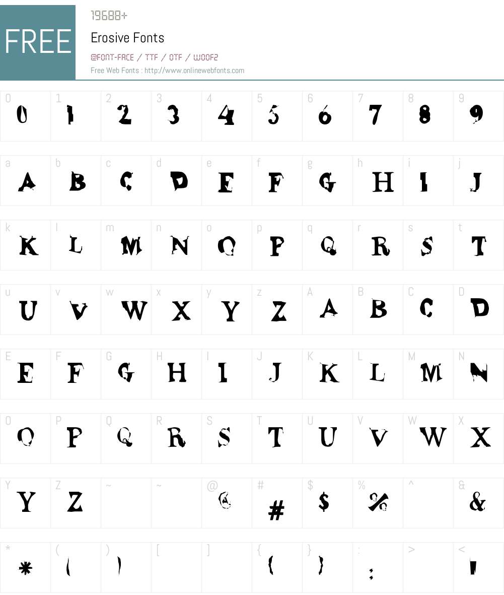 Erosive Font Screenshots