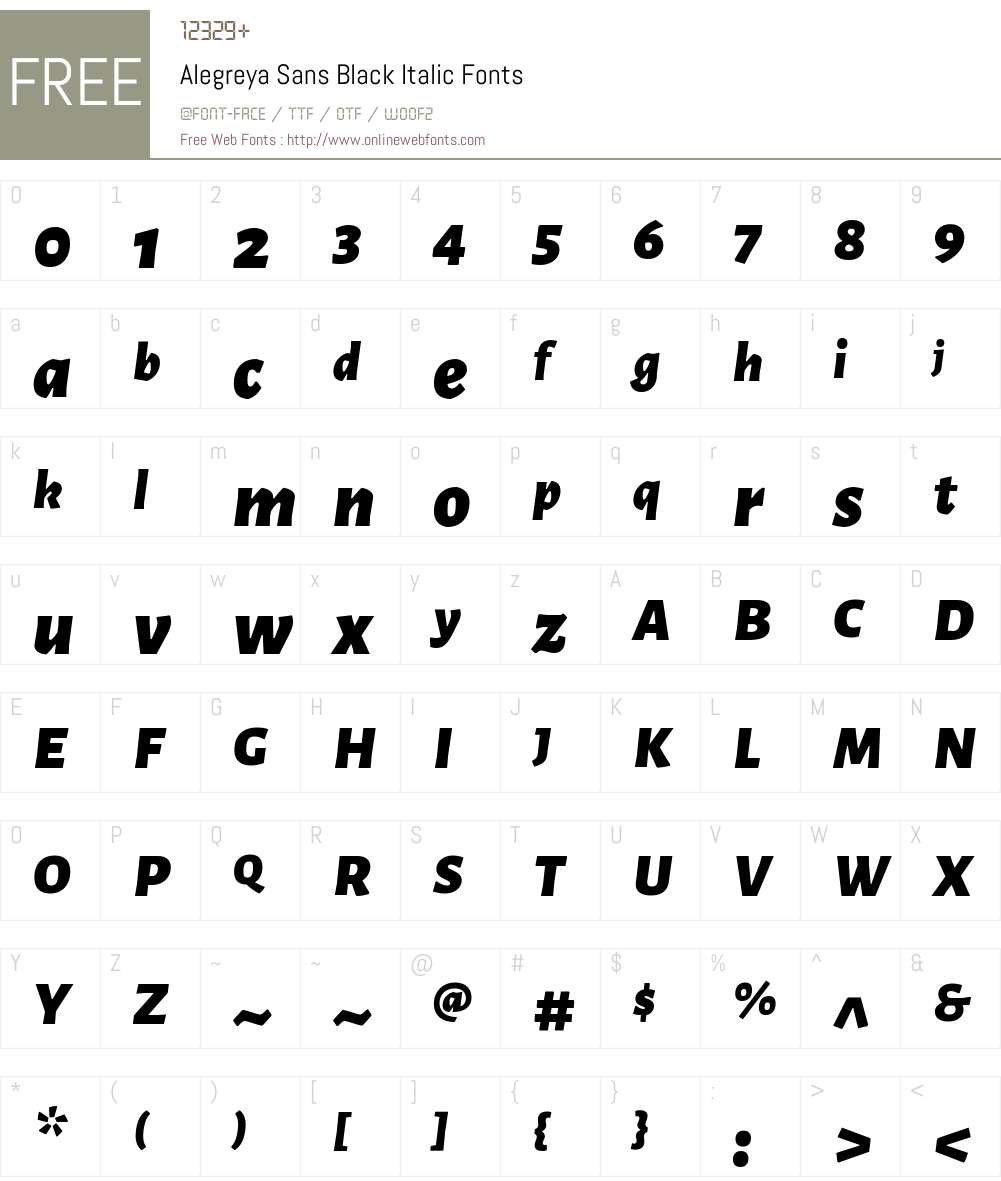 Alegreya Sans Black Font Screenshots