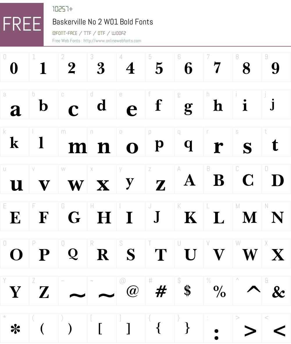 BaskervilleNo2W01-Bold Font Screenshots