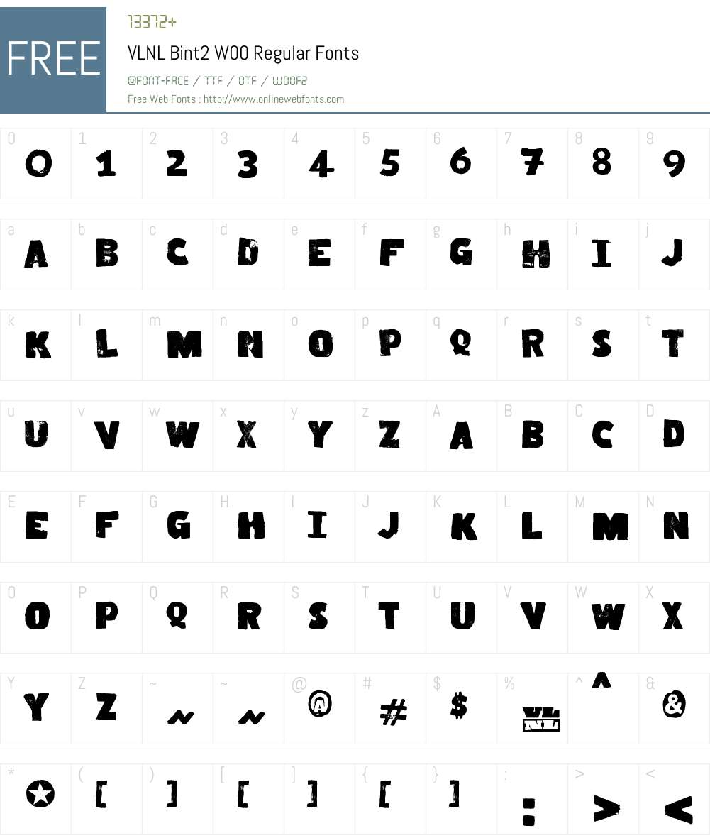 VLNL Bint Font Screenshots