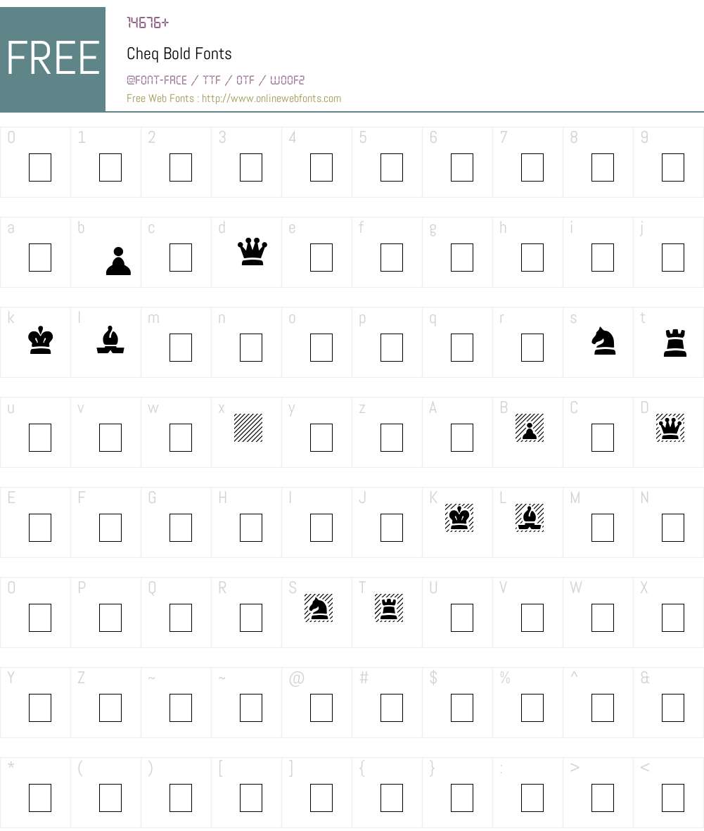 Cheq Font Screenshots