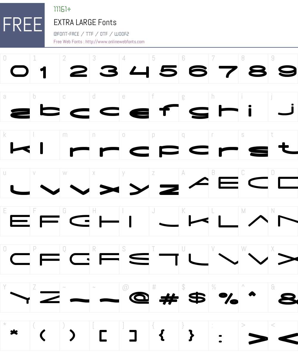 EXTRA LARGE Font Screenshots