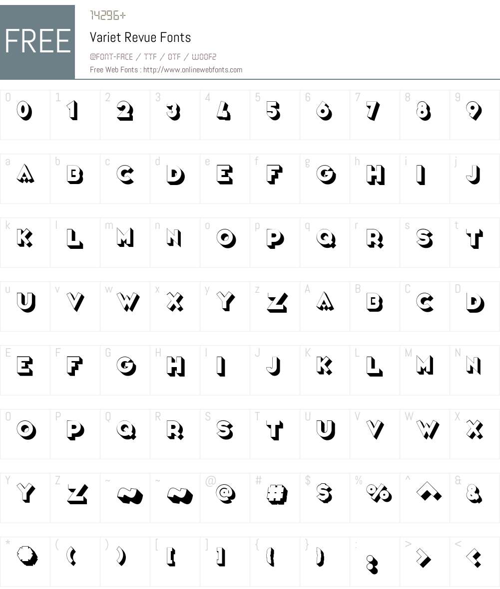 Variet Revue Font Screenshots