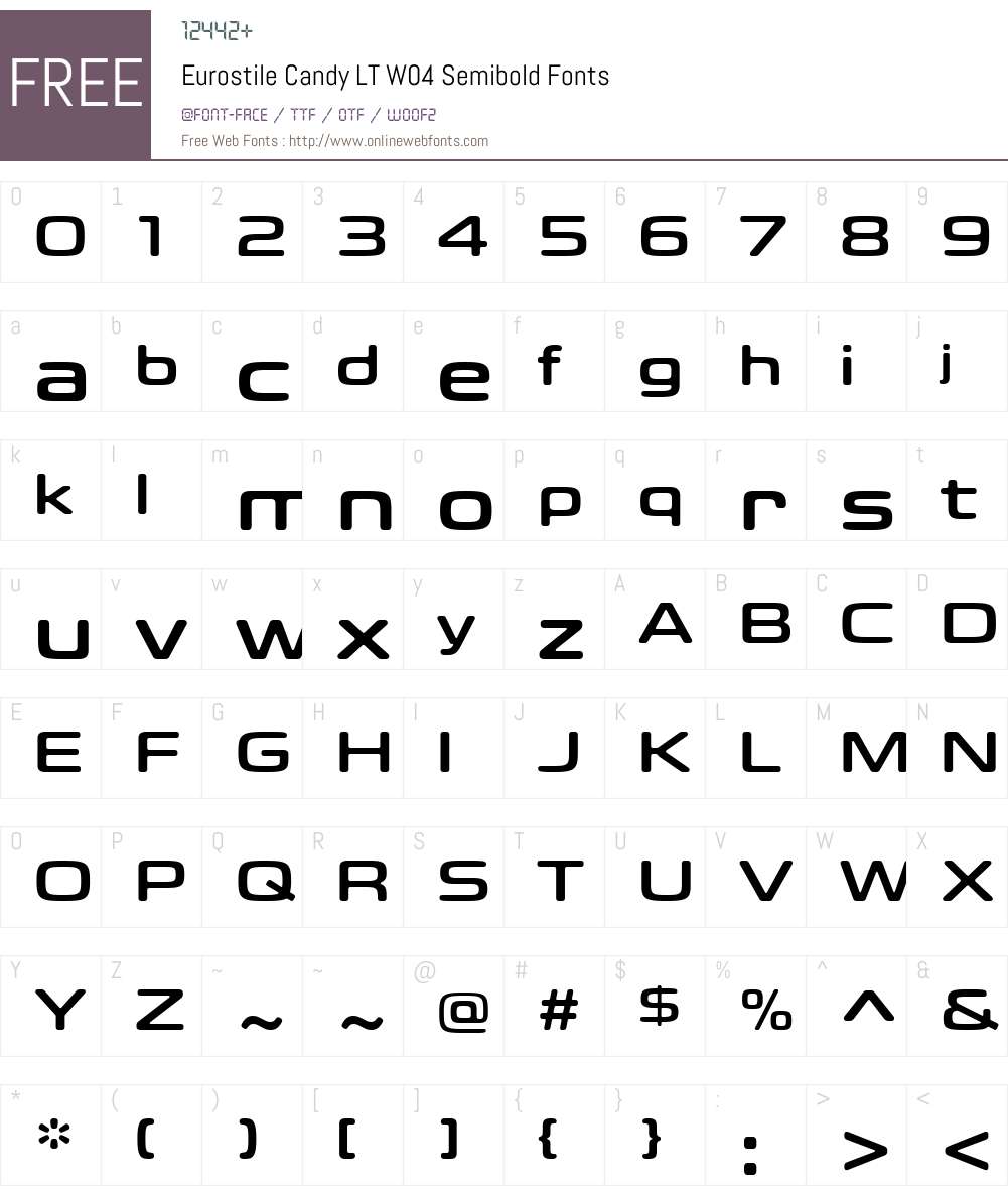 Eurostile Candy Font Screenshots