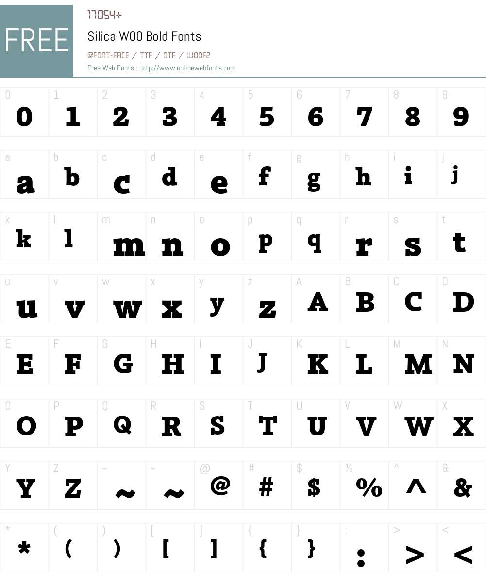 SilicaW00-Bold Font Screenshots