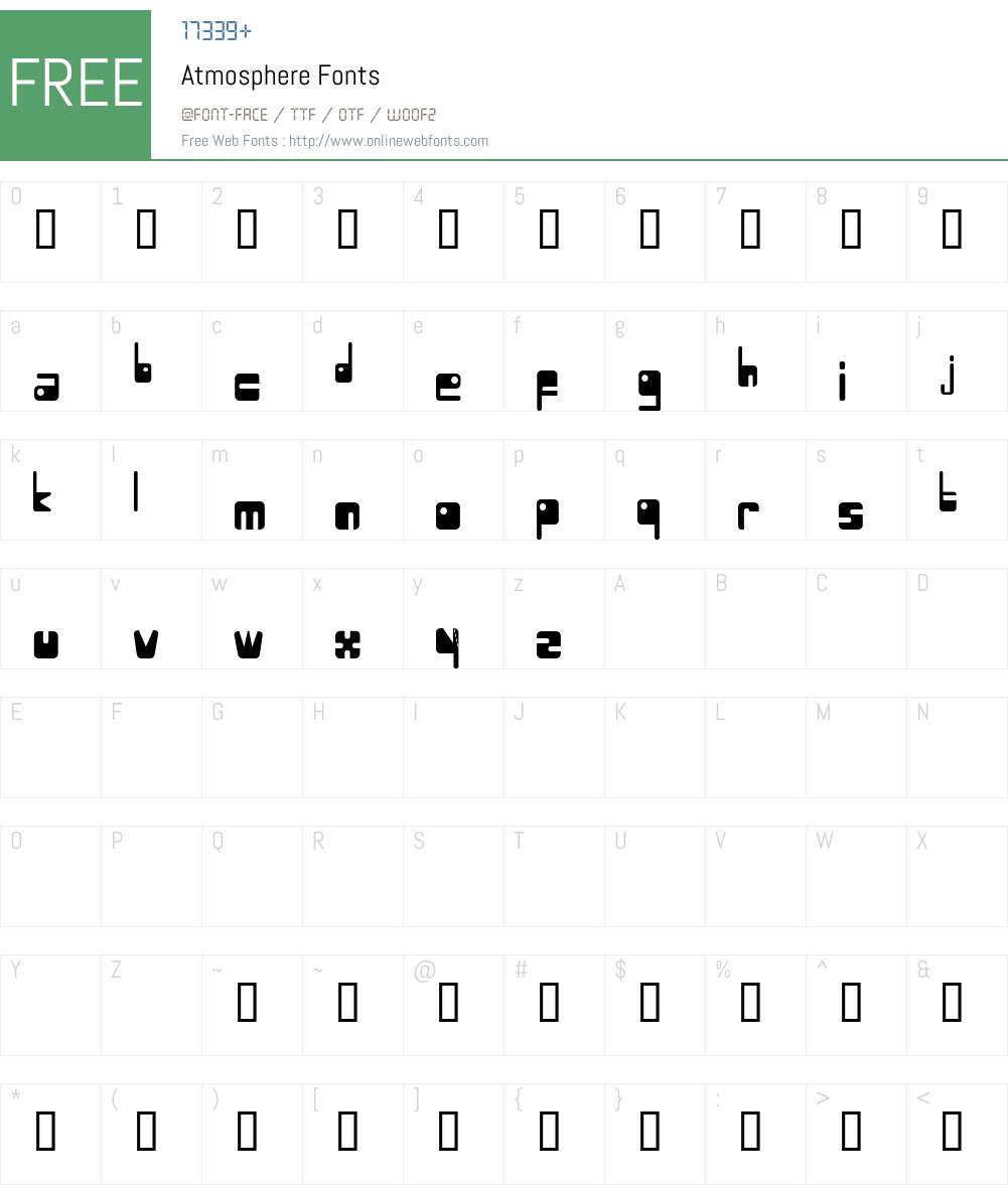 Atmosphere Font Screenshots