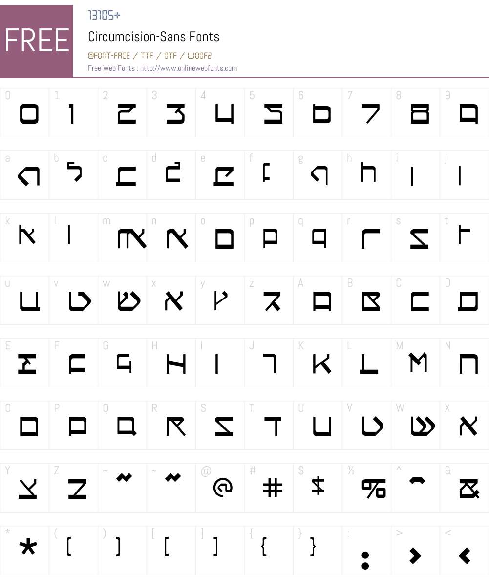 Circumcision Font Screenshots