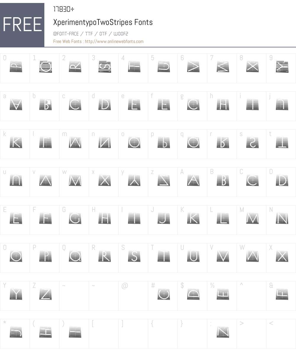 XperimentypoTwoStripes Font Screenshots